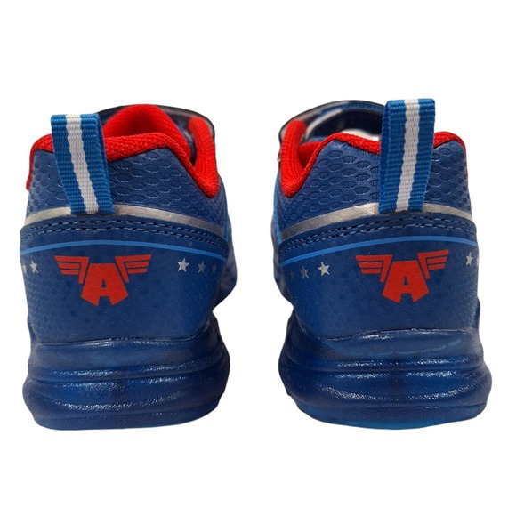 Captain America Kids Light Up Shoes Toddler Sneakers Blue Size 9 New 17‎ (cms) - Picture 9 of 14